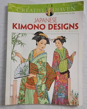 Creative Haven Japanese Kimono Designs Coloring Book